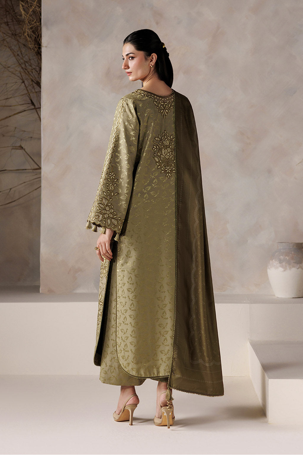 UE-743 Embroidered  Viscose Jacquard