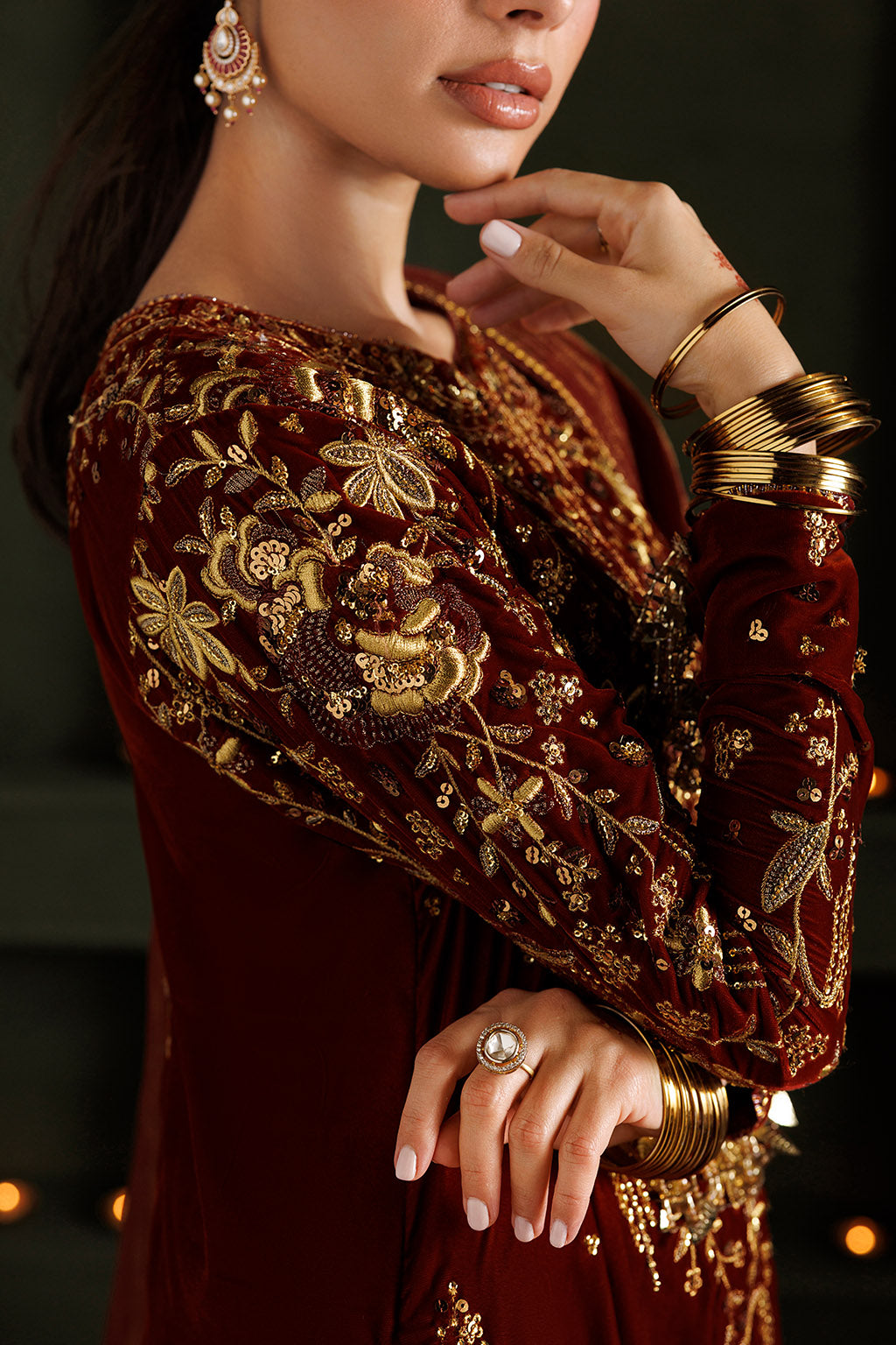 IV-89 Embroidered Velvet