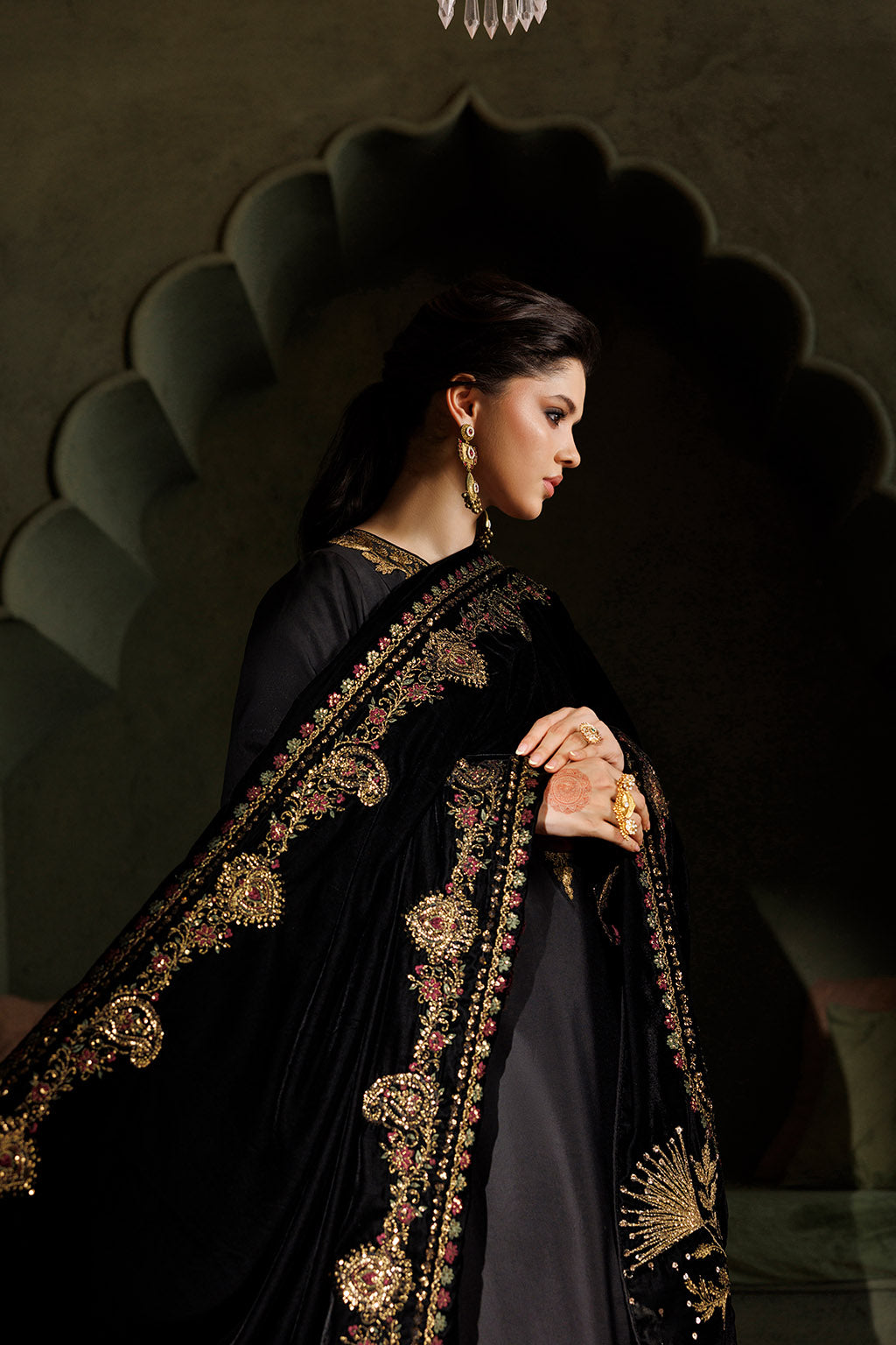 IV-80 Embroidered Sheesha Silk Secondary image