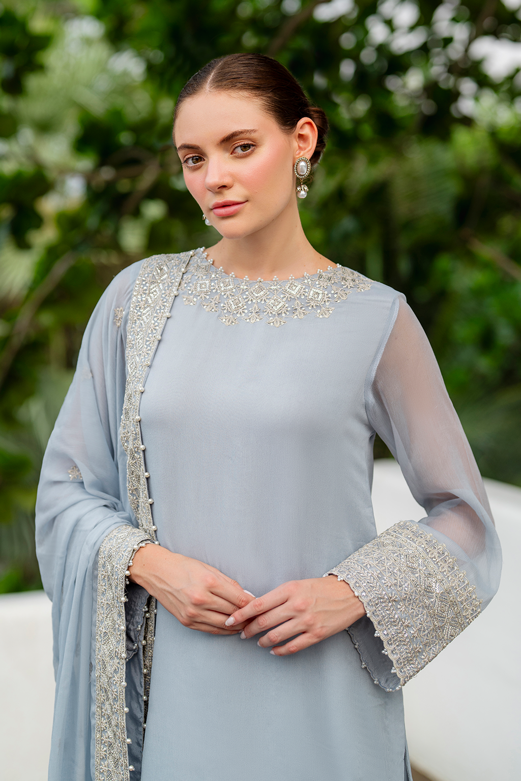 CC-70 Embroidered Chiffon - Iznik