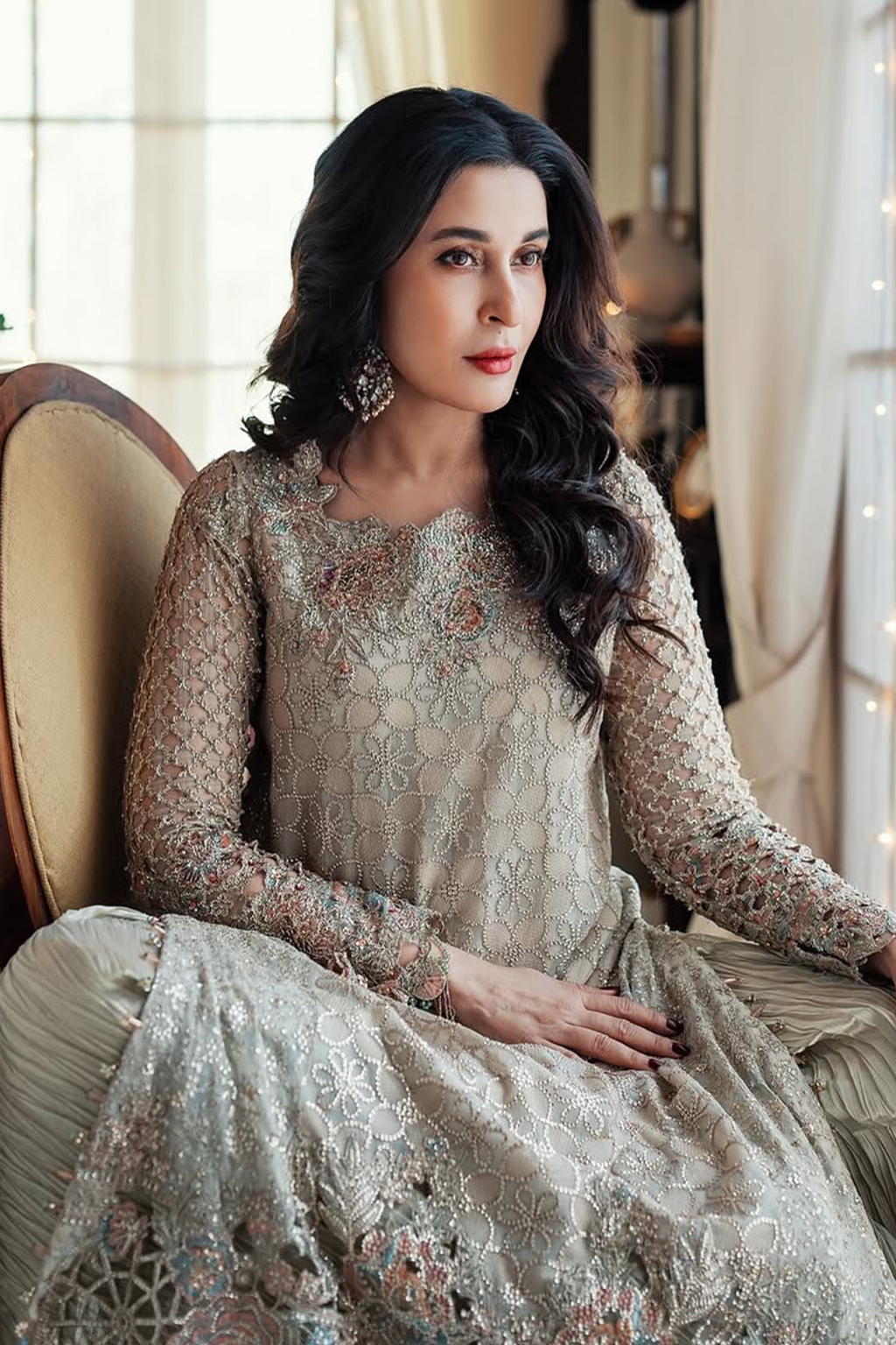 ILC-02 Embroidered Chiffon (Long shirt & Lehnga)