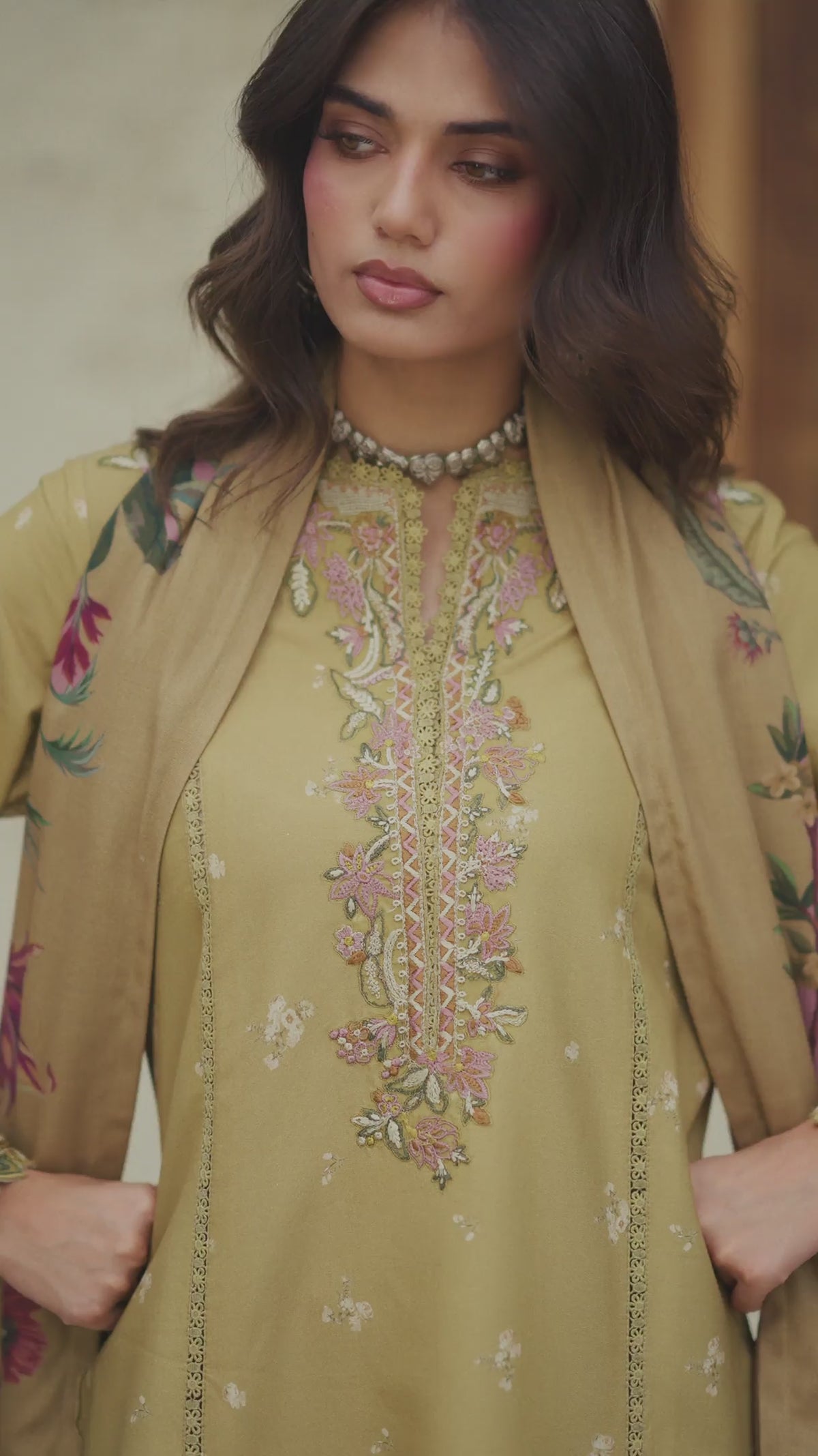 IPF-23 Embroidered Printed Viscose Linen