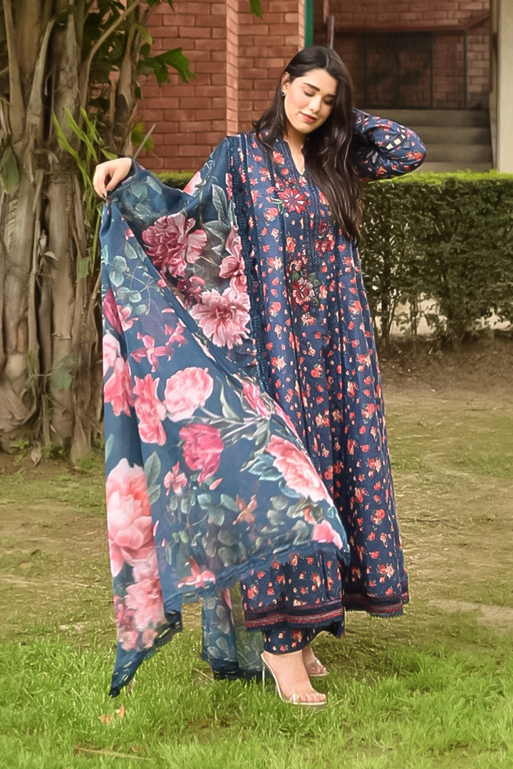 DL-07 Printed Lawn - Iznik